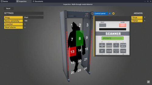 Simulator für Durchgangsmetalldetektor - Walk-through - STORM SIM