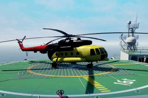 Virtual-Reality-Simulator für Hubschrauberlandeplatz - Helideck VR - STORM SIM