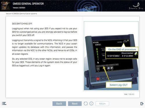 Kommunikationssoftware - GMDSS General operator - STORM SIM - ELM / für Schiffe