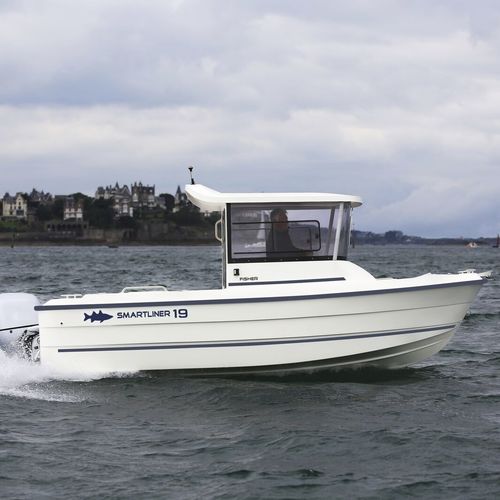 Angelboot für Tagesfahrten / Außenborder - Fisher 19 - SMARTLINER - mit Steuerhaus / Glasfaser / max. 6 Personen