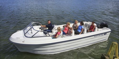 Ausflugsboot Berufsschiff - 23 - SMARTLINER - Taxiboot / Außenborder / Glasfaser