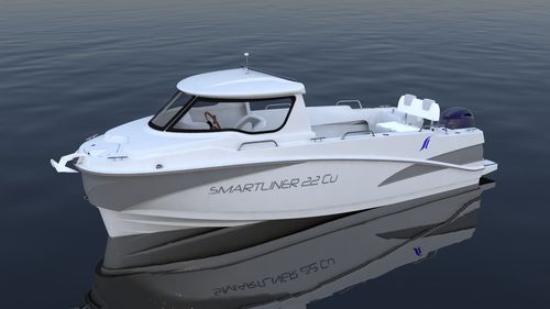 Angelboot für Tagesfahrten / Außenborder - Cuddy 22 - SMARTLINER - Hardtop / Glasfaser / max. 7 Personen