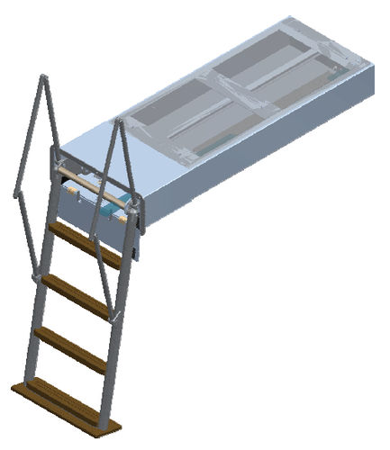 Bootsleiter - Carina Railing Motion - Swissway Marine Holland bv - für Yacht / versenkbar / zum Baden