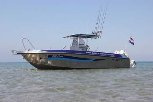 Außenborder-Konsolenboot - 800 Offshore - Tinn-Silver aluminium boats - zweimotorig / mit Mittelkonsole / Offshore
