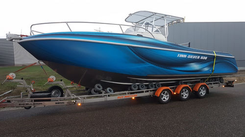 Außenborder-Konsolenboot - 930 Offshore - Tinn-Silver aluminium boats - zweimotorig / mit Mittelkonsole / Offshore