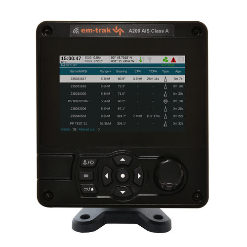 AIS für Marineanwendungen - A200 - em-trak marine electronics - Klasse A / mit Display / USCG