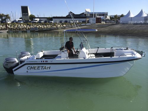Katamaran-Konsolenboot - Cheetah VI - Cheetah Marine - Außenborder / zweimotorig / mit Mittelkonsole
