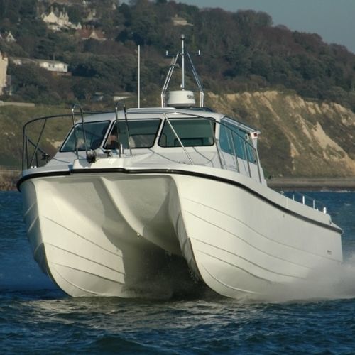 Cabin-Cruiser / Katamaran - White Warrior - Cheetah Marine - Außenborder / zweimotorig / Hardtop
