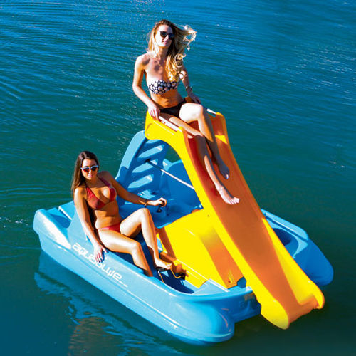 Zweisitzer-Tretboot - BALADO K - AQUABLUE - Polyethylen / blau / gelb
