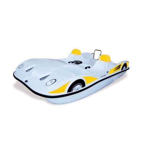 Fünfsitzer-Tretboot - CAPRI FORMULA - AQUABLUE - Polyester / himmelblau / gelb