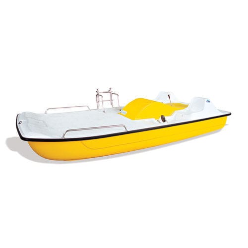 Fünfsitzer-Tretboot - CAPRI SOLARIUM - AQUABLUE - Polyester / blau / gelb