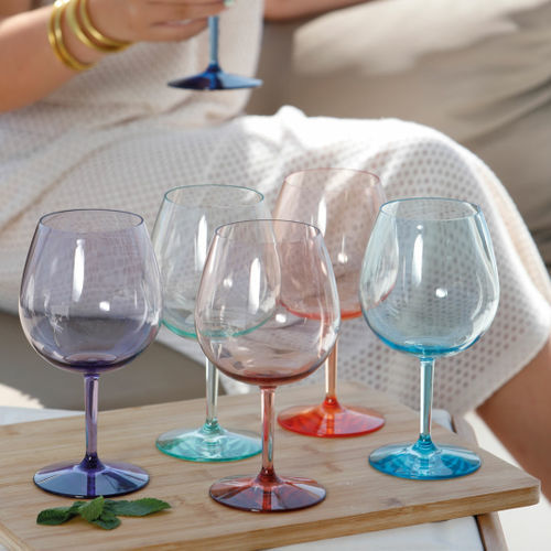Kunststoff-Glas - 30854 - Maritimia - orange / rot / blau