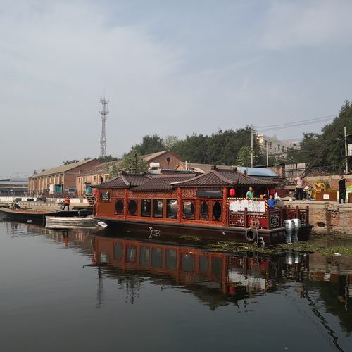 Katamaran-Hausboot - Painted boat - Changzhou Youbang Boat Co., Ltd. - Innenborder / elektrisch / LPG