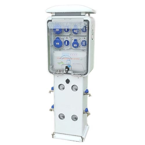 Wasserversorgungssäule - Acquarius smart - CLOUDENERGY S.R.L. - Stromversorgung / mit integrierter Beleuchtung / für Steg