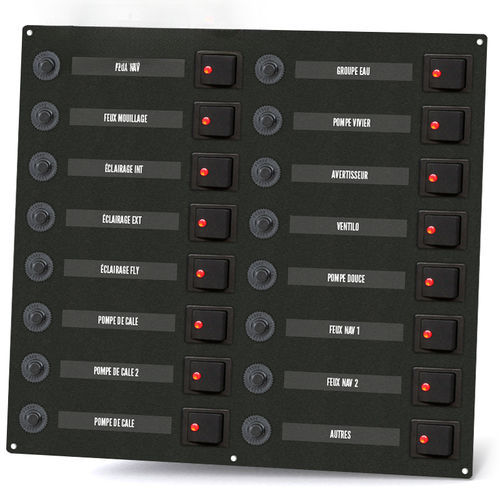 Schalttafel für Boot - ETA16B - seatronic - Lampen / für Lenzpumpen / LED