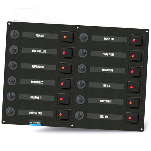 Schalttafel für Boot - ETA12B - seatronic - Lampen / für Lenzpumpen / LED