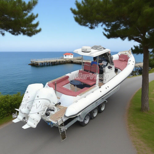 Patrouillenboot Berufsschiff - Luxury 940 large - MerVista Boat - Rettungsboot / Außenborder / Festrumpf-Schlauchboot