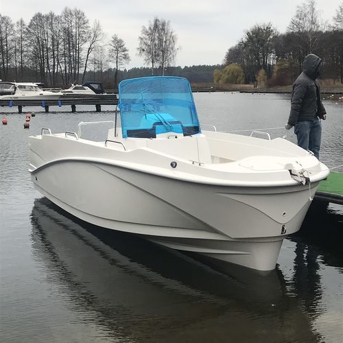 Angelboot für Tagesfahrten / Außenborder - 22 CC - Driftmark Marine - Open / mit Mittelkonsole / Glasfaser