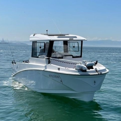 Angelboot für Tagesfahrten / Außenborder - 22 FISHER - Driftmark Marine - mit geschlossenem Cockpit / Tag-Fischer / für Kreuzfahrten
