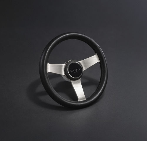 Motorboot-Lenkrad / Aluminium - XENIA - CASTELLI ITALIA - traditionell / Design / 3-Speichen