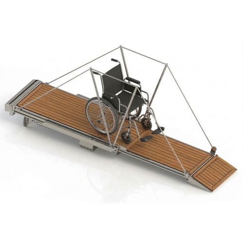 Gangway für Boot - Compass Marine - für Yacht / zusammenklappbar / hydraulisch