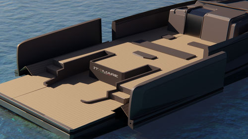 Plattformerweiterung für Yacht - ITAMARE - für Katamarane / einziehbar / Hub