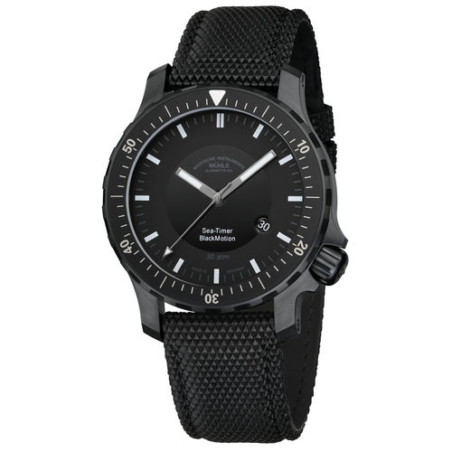 Marinechronograph für Männer - SEA-TIMER BLACKMOTION - Mühle-Glashütte GmbH nautische Instrumente und Feinmechanik