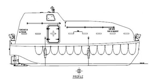 Geschlossenes Rettungsboot - Vanguard Composite Engineering PTE LTD. - für Schiffe