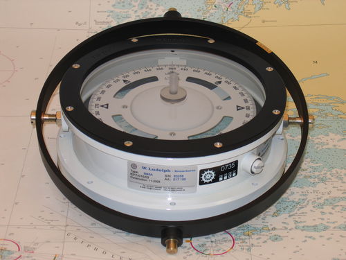 Steuerkompass für Schiffe - M35A - W. Ludolph - Magnet / horizontal / Aufbau