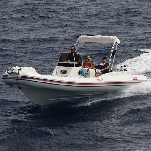 Außenborder-Schlauchboot - MG 820 - SAVER  S.R.L. - halbstarr / mit Mittelkonsole / max. 22 Personen