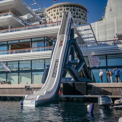 Rutschbahn-Wasserspielgerät - HYBRID - FreeStyle Cruiser - für Wassersportzentrum / aufblasbar