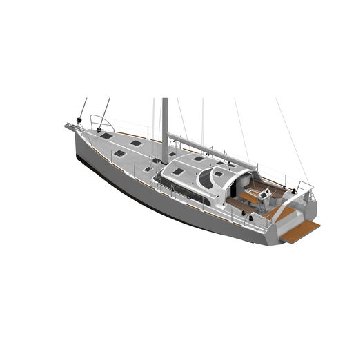 Segelboot für Kreuzfahrten - 44.2 - Boréal - mit Mittelcockpit / mit Decksalon / Bugspriet