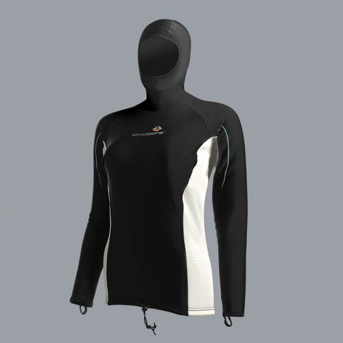 Neopren-Shirt / Langarm - L/S - LavaCore International - mit Kopfhaube / für Frauen