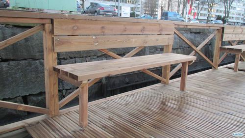 Bank für Steg - 079200 - A-Laiturit - Zweisitzer / Holz