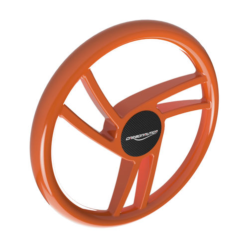 Motorboot-Lenkrad / Carbon - WIND - CARBONAUTICA - Segelbootrennen / schwarz / orange