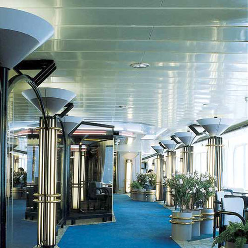 Dekorplatte - 10/100/200/300 - DAMPA ApS - für Schiffsdecken / Aluminium