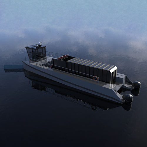 Transporter-Spezialschiff - 3000 - 2000 OCEAN CLEANER - ARESA SHIPYARD - zur Ölrückführung / Katamaran / Aluminium
