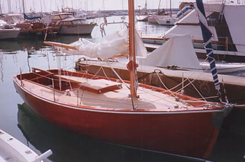 Küstenfahrten-Segelboot - Sloop 6.30 - Colombo Leopoldo  - Holz / Bugspriet