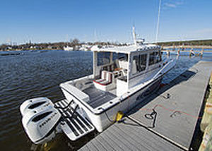 Angelboot für Tagesfahrten / Außenborder - 30 - Eastern Boats  - zweimotorig / mit Steuerhaus / Sonnendeck