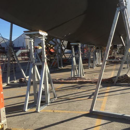 Stützfuß zum Aufdocken für Motorboot - TAR2T 10 h. 16/24 - Naval Tecno Sud - verstellbar / für Kiel / verzinkt
