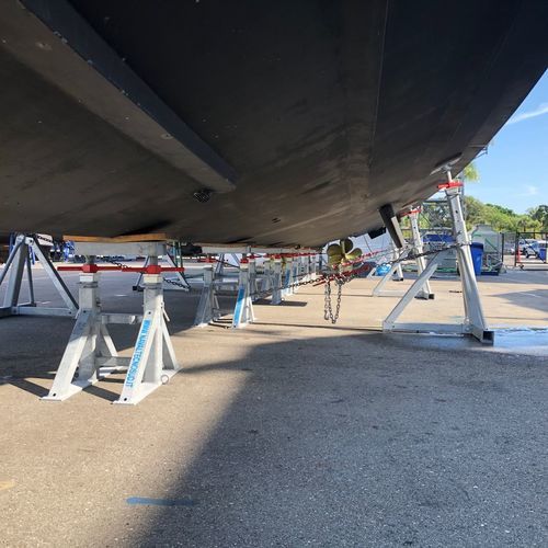 Stützfuß zum Aufdocken für Motorboot - TAR2T 20 h. 06/09 - Naval Tecno Sud - verstellbar / für Kiel / verzinkt