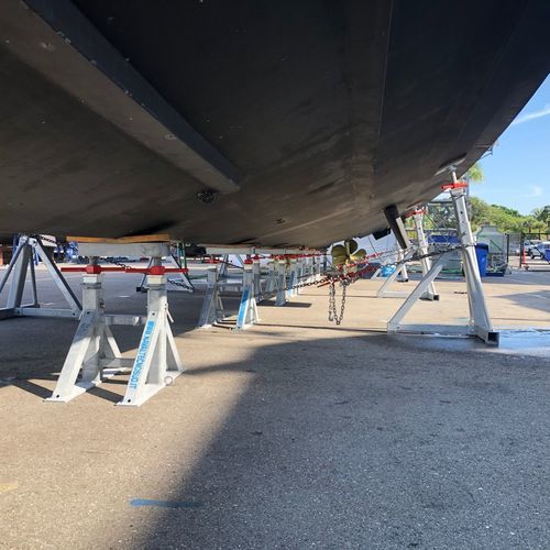 Stützfuß zum Aufdocken für Motorboot - TAR2T 20 h. 08/12 - Naval Tecno Sud - verstellbar / für Kiel / verzinkt