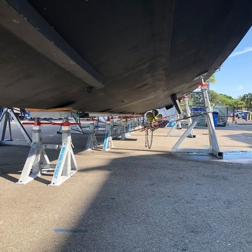 Stützfuß zum Aufdocken für Motorboot - TAR2T 20 h. 14/22 - Naval Tecno Sud - verstellbar / stationär / verzinkt