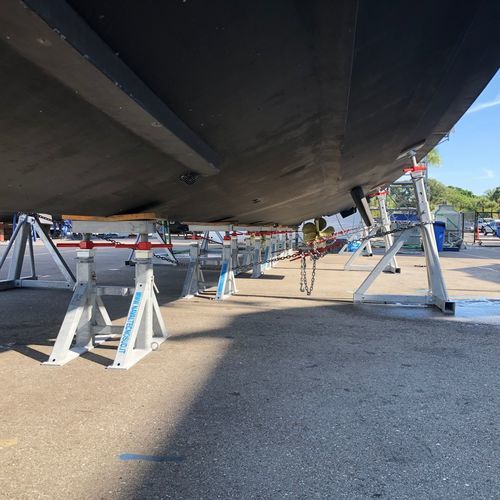 Stützfuß zum Aufdocken für Motorboot - TAR2T 20 h. 16/24 - Naval Tecno Sud - verstellbar / für Kiel / verzinkt