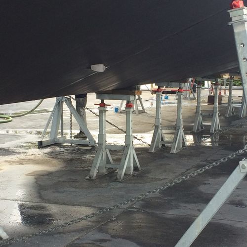 Stützfuß zum Aufdocken für Motorboot - TAR2T 40 h. 16/24 - Naval Tecno Sud - verstellbar / für Kiel / verzinkt