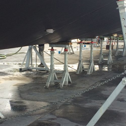 Stützfuß zum Aufdocken für Motorboot - TAR2T 40 h. 10/15 - Naval Tecno Sud - verstellbar / für Kiel / verzinkt