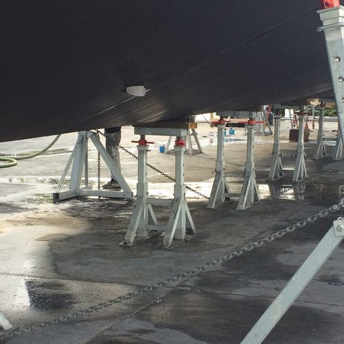 Stützfuß zum Aufdocken für Motorboot - TAR2T 40 h. 14/22 - Naval Tecno Sud - verstellbar / für Kiel / verzinkt