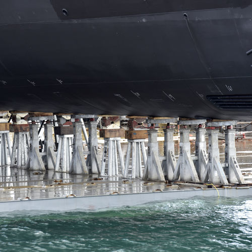 Stützfuß zum Aufdocken für Motorboot - TAR2T100 h. 08/12 - Naval Tecno Sud - verstellbar / für Kiel / verzinkt