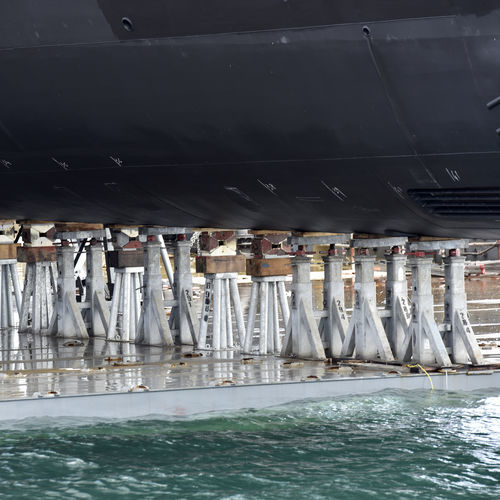 Stützfuß zum Aufdocken für Motorboot - TAR2T100 h. 14/22 - Naval Tecno Sud - verstellbar / für Kiel / verzinkt