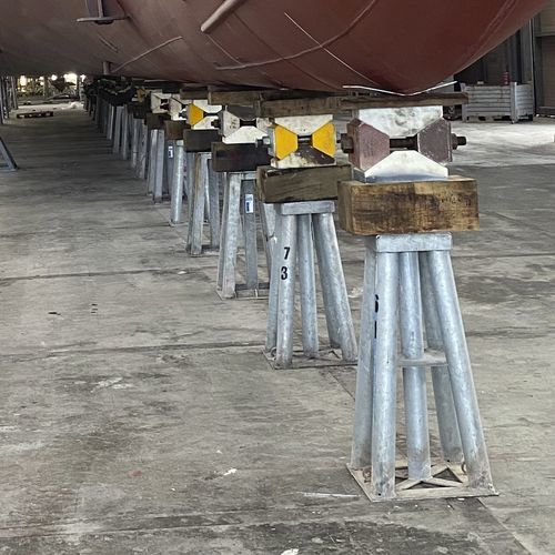 Stützfuß zum Aufdocken für Motorboot - TAF Ton. 100 - Naval Tecno Sud - für Kiel / stationär